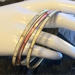 VINTAGE 70s 3 Mother of Pearl Bracelets